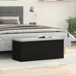 vidaXL Aufbewahrungsbox Schwarz Eiche 90x35x35 cm Holzwerkstoff