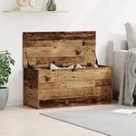 vidaXL Aufbewahrungsbox mit Deckel Altholz 100x42x46 cm Holzwerkstoff