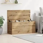 vidaXL Aufbewahrungsbox mit Deckel Artisan Eiche 100x42x46 cm