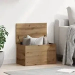 vidaXL Aufbewahrungsbox mit Deckel Artisan Eiche 60x35x35 cm