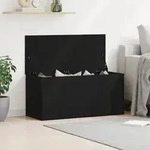 vidaXL Aufbewahrungsbox mit Deckel Schwarz Eiche 100x42x46 cm