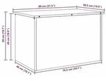 vidaXL Au&szlig;enlagerbox Rostig 80 x 50,5 x 50 cm Stahl