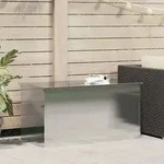 vidaXL Au&szlig;enlagerbox Silber 100 x 50,5 x 50 cm Stahl