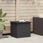 vidaXL Au&szlig;enlagerbox Schwarz 55 x 50,5 x 50 cm Stahl