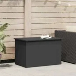 vidaXL Au&szlig;enlagerbox Schwarz 80 x 50,5 x 50 cm Stahl