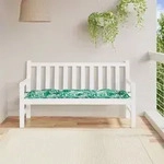 vidaXL Gartenbank-Auflage Blattmuster 150x50x7 cm Oxford-Gewebe
