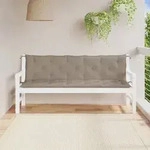 vidaXL Gartenbank-Auflagen 2 Stk. Taupe 180x50x7 cm Oxford-Gewebe