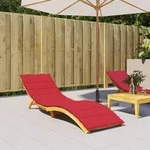 vidaXL Sonnenliegen-Auflage Rot 200x60x3 cm Oxford-Gewebe
