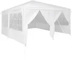 vidaXL Party-Zelt Wei&szlig; 400 x 400 x 266 cm Polyethylen