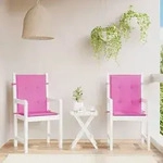 vidaXL Niedriglehner-Auflagen 2 Stk. Rosa Stoff