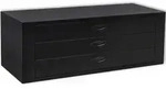 vidaXL Metall-Werkzeugkasten 3 Schubladen Schwarz