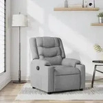 vidaXL Relaxsessel Hellgrau Stoff