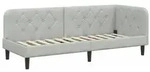 vidaXL Eckbettgestell Hellgrau 80 x 200 cm Samt