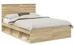 vidaXL Bettrahmen Sonoma 140 x 190 cm Massives Kiefernholz