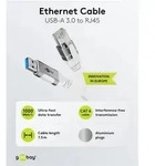 Goobay 74162 Ethernet-Kabel USB-A 3.0 auf RJ45, 7,5 m, 7.5 m, wei&szlig; - verbindet