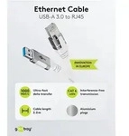 Goobay 74161 Ethernet-Kabel USB-A 3.0 auf RJ45, 5 m, 5 m, wei&szlig; - verbindet...