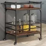 vidaXL K&uuml;chenwagen Braun Eichen-Optik 82x40x78,5 cm Holzwerkstoff