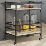 vidaXL K&uuml;chenwagen Sonoma-Eiche 82x40x78,5 cm Holzwerkstoff