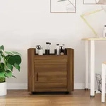 vidaXL B&uuml;rowagen Braun Eichen-Optik 60x45x60 cm Holzwerkstoff