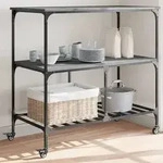vidaXL K&uuml;chenwagen Grau Sonoma 100x50x95 cm Holzwerkstoff