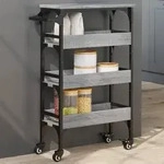 vidaXL K&uuml;chenwagen Grau Sonoma 53x20x76 cm Holzwerkstoff
