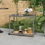 vidaXL Barwagen Grau 100x45x83 cm Poly Rattan