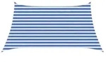 vidaXL Sonnensegel Blau und Wei&szlig; 3 / 4 x 2 m HDPE