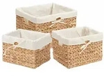 vidaXL Aufbewahrungsk&ouml;rbe 3 pcs Natur Wasserhyazinthe