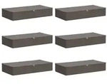 vidaXL Aufbewahrungsbox 6 pcs Grau 90 x 48 x 15 cm Vliesstoff
