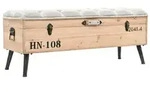 vidaXL Sitzbank mit Stauraum 110 cm Massivholz Tanne