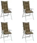 vidaXL Hochlehner-Auflagen 4 Stk. Melange Taupe 120x50x7 cm Stoff