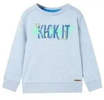 Kinder-Sweatshirt Hellblau Melange 104