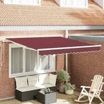 vidaXL Markise Manuell Weinrot 300x250 cm