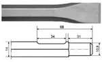 Rennsteig Flachmei&szlig;el, f&uuml;r Bosch UBH 4/26-2DS, Sechskantschaft, 300 x 25 mm