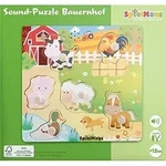 Vedes SpielMaus Holz Sound Holzpuzzle Bauernhof