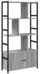 vidaXL B&uuml;cherregal Grau Sonoma 80 x 30 x 155,5 cm Holzwerkstoff