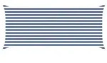 vidaXL Sonnensegel Blau und Wei&szlig; 4,5 x 2 m 100 % Polyester Oxford