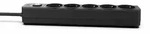 INCA Steckdosenleiste IPW-44SY3 5fach, LED Anz. Black 3,0m Multimedia-Technik