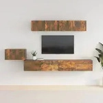 vidaXL 5-tlg. TV-Schrank-Set R&auml;uchereiche Holzwerkstoff