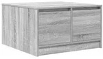 vidaXL Couchtisch mit Schubladen Grau Sonoma 70,5x70x40 cm