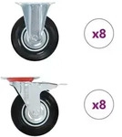 vidaXL 16 Stk. Rollen 125 mm