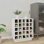 vidaXL Weinregal Wei&szlig; 55,5x34x61 cm Massivholz Kiefer