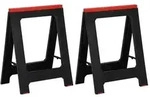 vidaXL Arbeitsb&ouml;cke 2 Stk. Klappbar Schwarz & Rot Polypropylen 350 kg