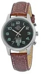 MasterTime Damen-Funkuhr MTLA-10762-22L, analog-digital, braunes Lederarmband