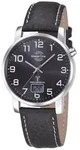 MasterTime Herren-Funkuhr MTGA-10576-24L, Schwarz, Lederarmband, analog-digital