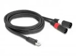 Delock Adapterkabel RJ45 Stecker zu 2 x XLR 3 Pin schwarz 2 m Audio/Multimedia