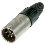Kabelstecker 4-polig m&auml;nnlich XLR Stahl silber