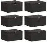vidaXL Aufbewahrungsbox 6 pcs Anthrazit 43 x 34 x 23 cm Vliesstoff