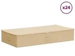 vidaXL Aufbewahrungsbox 24 pcs Creme 90 x 48 x 15 cm Vliesstoff