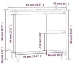 vidaXL Badschrank R&auml;uchereiche 65x33x60 cm Holzwerkstoff
